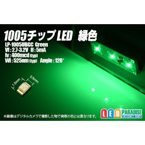 画像: 1005チップLED 緑色