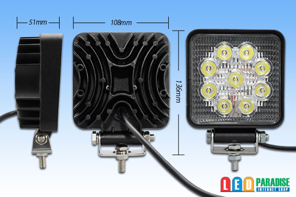 画像: 高演色 9LED WORK LIGHT 6000K